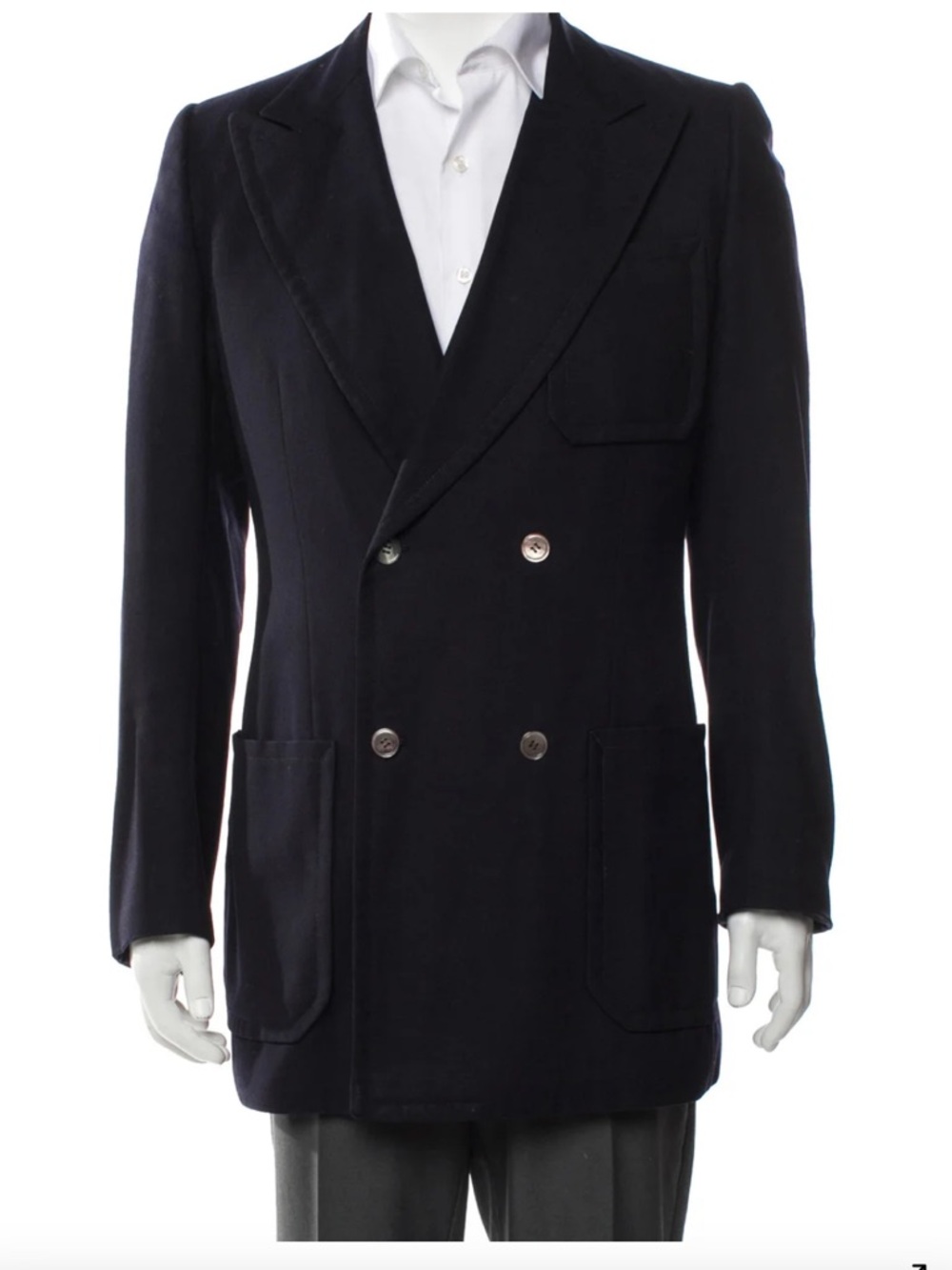 Pierre Balmain Men's Double-Breasted Navy Jacket